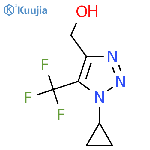 1-cyclopropyl-5-(trifluoromethyl)-1H-1,2,3-triazol-4-ylmethanol structure