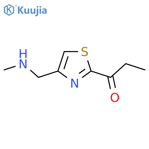 1-{4-(methylamino)methyl-1,3-thiazol-2-yl}propan-1-one structure