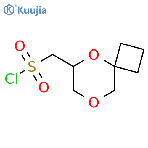 {5,8-dioxaspiro3.5nonan-6-yl}methanesulfonyl chloride structure