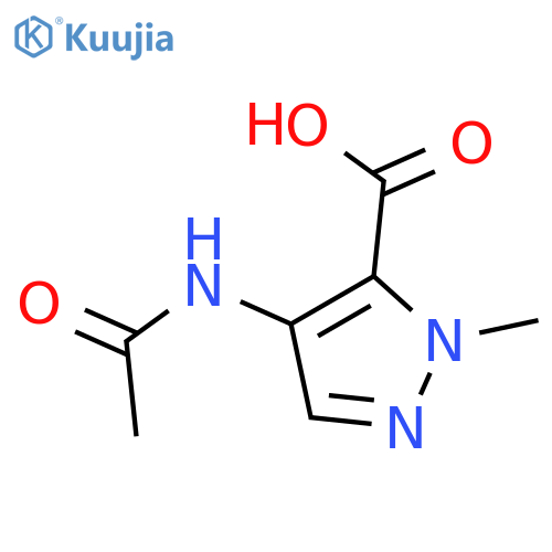 4-acetamido-1-methyl-1H-pyrazole-5-carboxylic acid structure