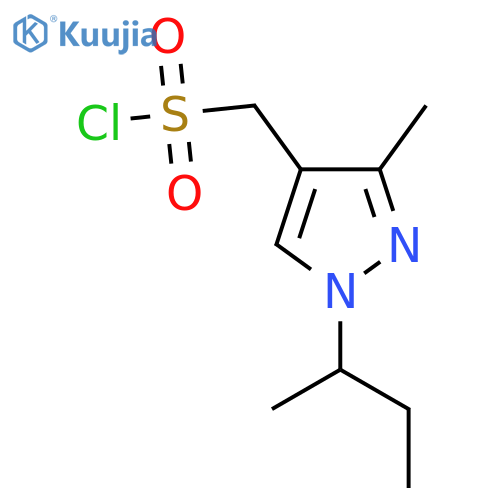 1-(butan-2-yl)-3-methyl-1H-pyrazol-4-ylmethanesulfonyl chloride structure