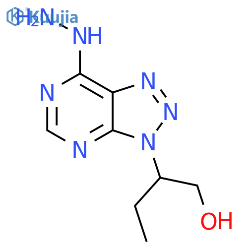 2-{7-hydrazinyl-3H-1,2,3triazolo4,5-dpyrimidin-3-yl}butan-1-ol structure