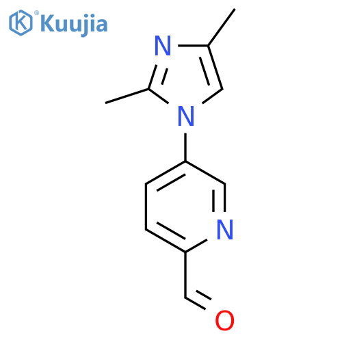 5-(2,4-dimethyl-1H-imidazol-1-yl)pyridine-2-carbaldehyde structure