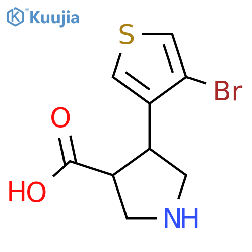 4-(4-bromothiophen-3-yl)pyrrolidine-3-carboxylic acid structure