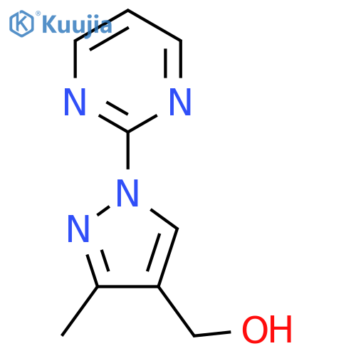 3-methyl-1-(pyrimidin-2-yl)-1H-pyrazol-4-ylmethanol structure