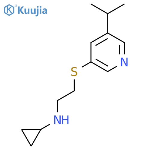 N-(2-{5-(propan-2-yl)pyridin-3-ylsulfanyl}ethyl)cyclopropanamine structure