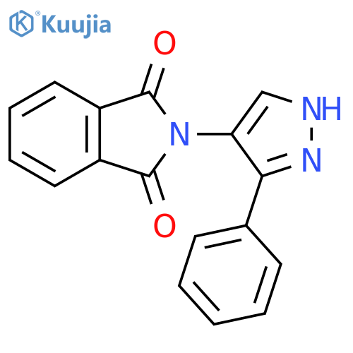 1H-Isoindole-1,3(2H)-dione, 2-(3-phenyl-1H-pyrazol-4-yl)- structure