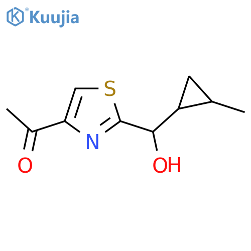 1-{2-hydroxy(2-methylcyclopropyl)methyl-1,3-thiazol-4-yl}ethan-1-one structure