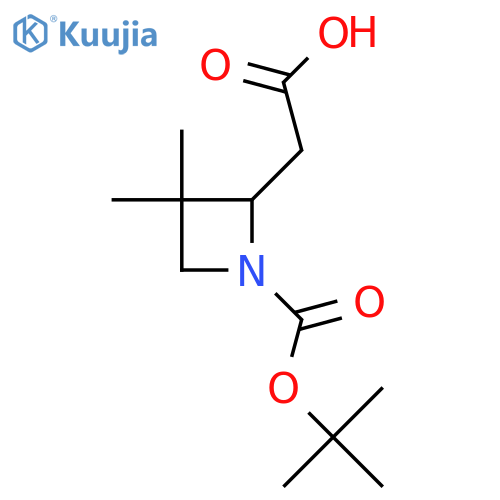 2-{1-(tert-butoxy)carbonyl-3,3-dimethylazetidin-2-yl}acetic acid structure