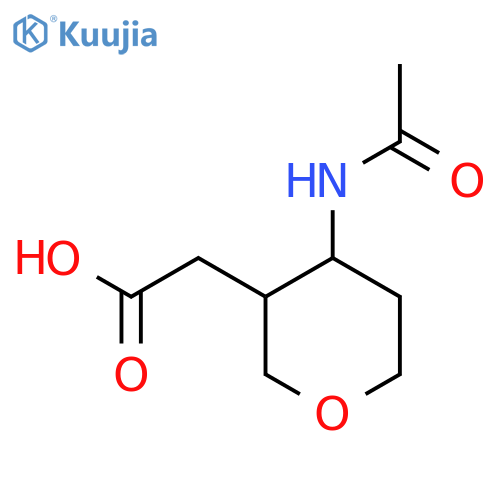 2-(4-Acetamidooxan-3-yl)acetic acid structure