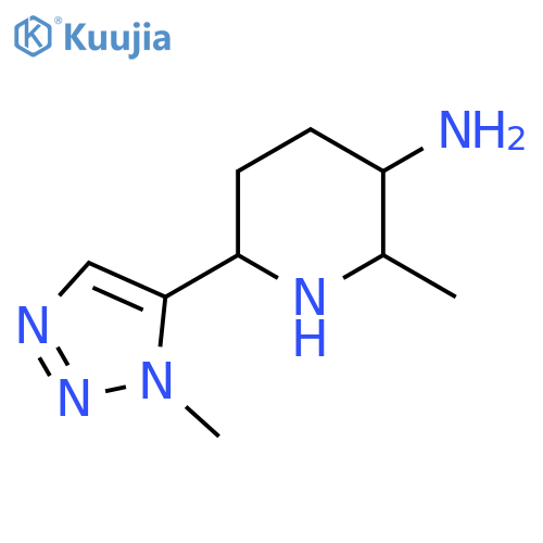 2-methyl-6-(1-methyl-1H-1,2,3-triazol-5-yl)piperidin-3-amine structure