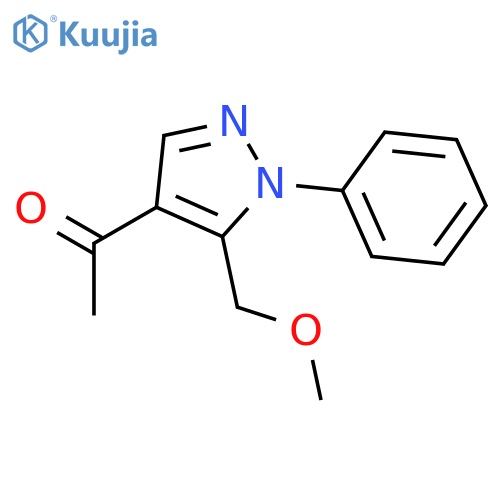 Ethanone, 1-[5-(methoxymethyl)-1-phenyl-1H-pyrazol-4-yl]- structure