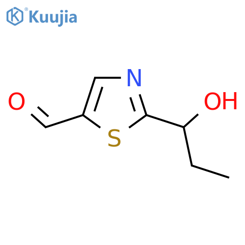 2-(1-hydroxypropyl)-1,3-thiazole-5-carbaldehyde structure