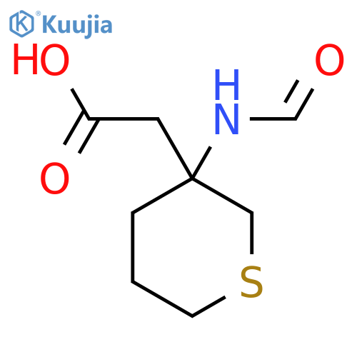 2-(3-formamidothian-3-yl)acetic acid structure