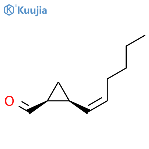 Cyclopropanecarboxaldehyde,2-(1Z)-1-hexen-1-yl-, (1S,2S)- structure