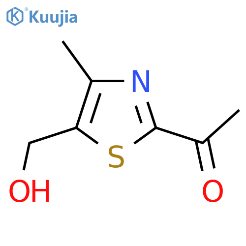 1-5-(hydroxymethyl)-4-methyl-1,3-thiazol-2-ylethan-1-one structure