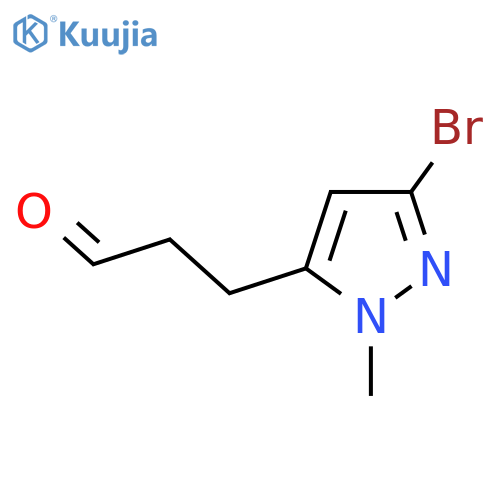 3-(3-bromo-1-methyl-1H-pyrazol-5-yl)propanal structure