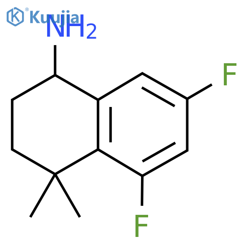 5,7-difluoro-4,4-dimethyl-1,2,3,4-tetrahydronaphthalen-1-amine structure