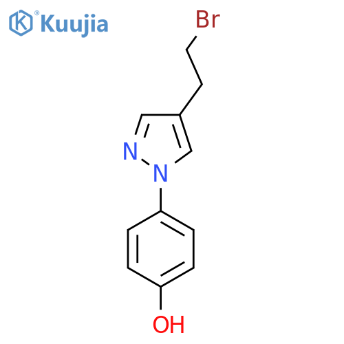4-4-(2-bromoethyl)-1H-pyrazol-1-ylphenol structure