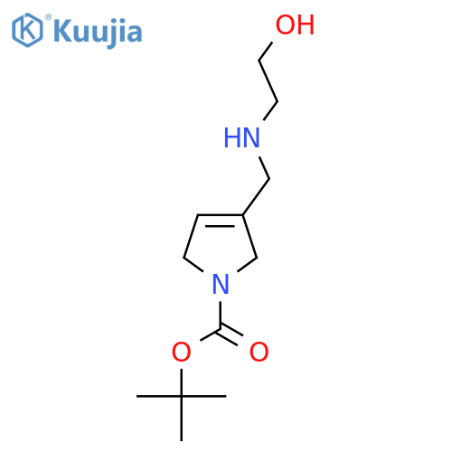 tert-Butyl 3-([(2-hydroxyethyl)amino]methyl)-2,5-dihydro-1h-pyrrole-1-carboxylate structure