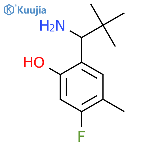 2-(1-amino-2,2-dimethylpropyl)-5-fluoro-4-methylphenol structure