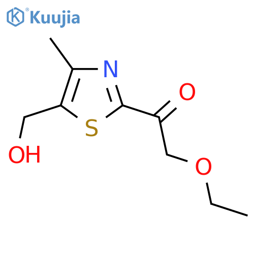 2-ethoxy-1-5-(hydroxymethyl)-4-methyl-1,3-thiazol-2-ylethan-1-one structure