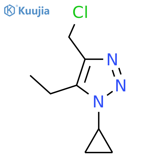 4-(chloromethyl)-1-cyclopropyl-5-ethyl-1H-1,2,3-triazole structure