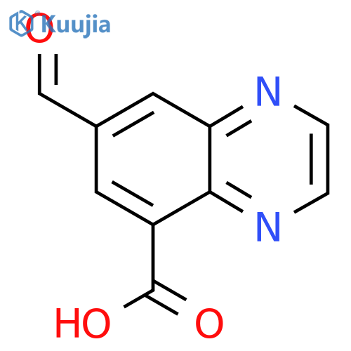 7-formylquinoxaline-5-carboxylic acid structure