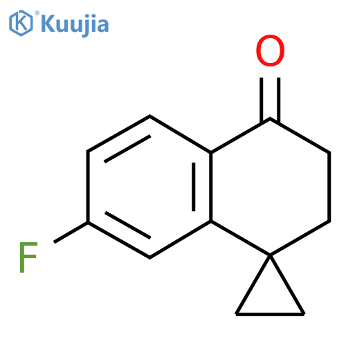 7'-fluoro-3',4'-dihydro-2'H-spirocyclopropane-1,1'-naphthalene-4'-one structure