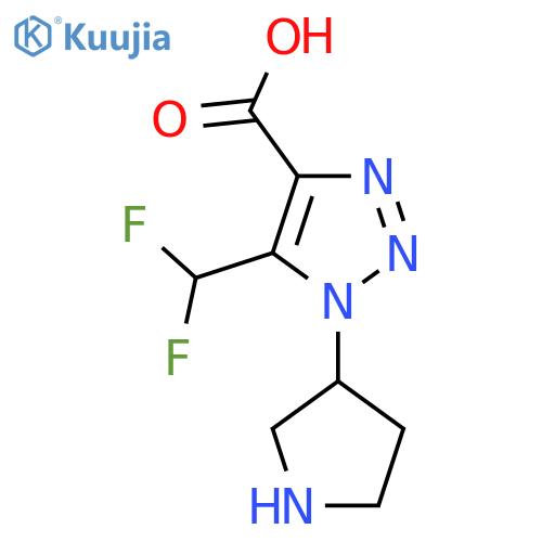 5-(difluoromethyl)-1-(pyrrolidin-3-yl)-1H-1,2,3-triazole-4-carboxylic acid structure