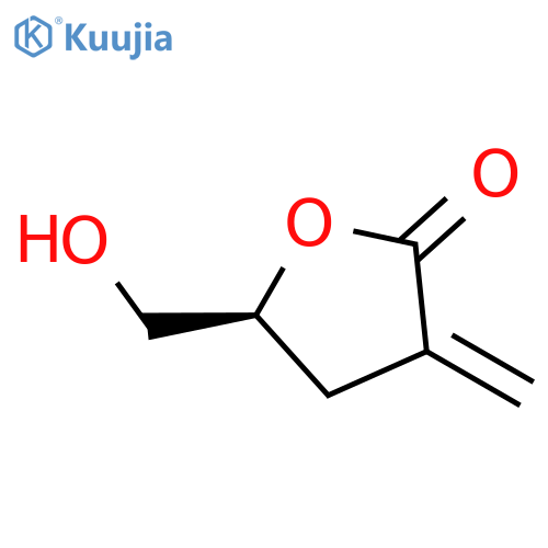 (5S)-5-(hydroxymethyl)-3-methylideneoxolan-2-one structure