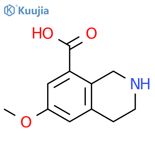 6-methoxy-1,2,3,4-tetrahydroisoquinoline-8-carboxylic acid structure