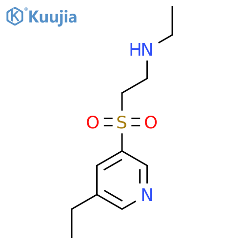 ethyl({2-(5-ethylpyridin-3-yl)sulfonylethyl})amine structure