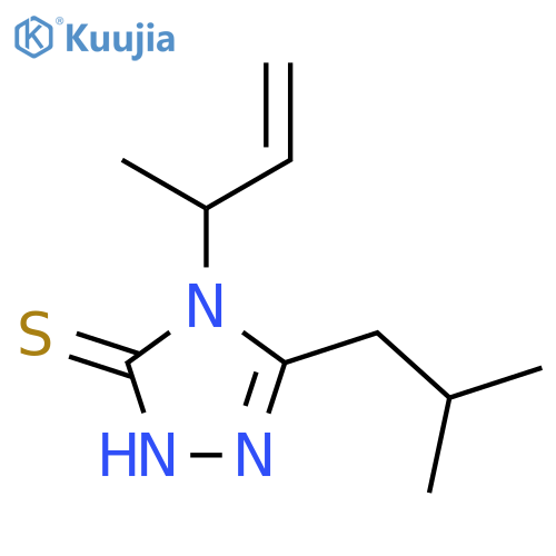 4-(but-3-en-2-yl)-5-(2-methylpropyl)-4H-1,2,4-triazole-3-thiol structure