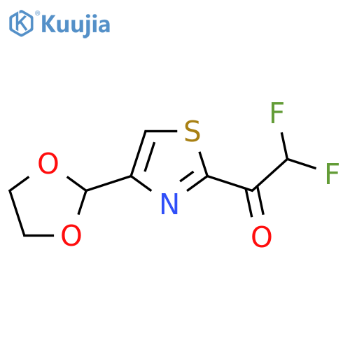 1-4-(1,3-dioxolan-2-yl)-1,3-thiazol-2-yl-2,2-difluoroethan-1-one structure