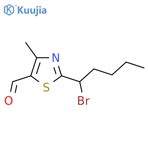 2-(1-bromopentyl)-4-methyl-1,3-thiazole-5-carbaldehyde structure