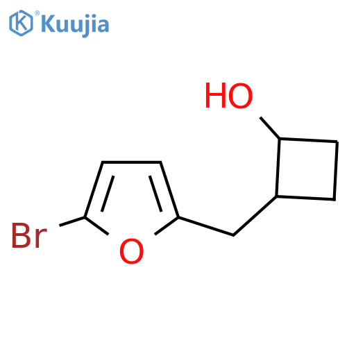 2-(5-bromofuran-2-yl)methylcyclobutan-1-ol structure