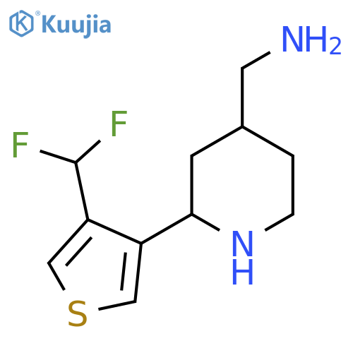 {2-4-(difluoromethyl)thiophen-3-ylpiperidin-4-yl}methanamine structure