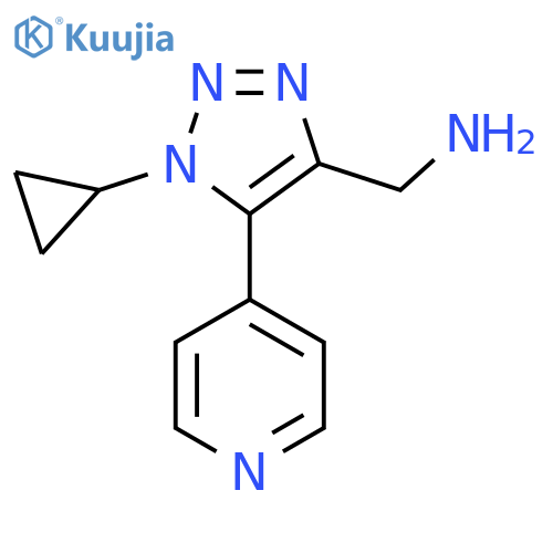 1-cyclopropyl-5-(pyridin-4-yl)-1H-1,2,3-triazol-4-ylmethanamine structure