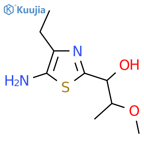 1-(5-amino-4-ethyl-1,3-thiazol-2-yl)-2-methoxypropan-1-ol structure
