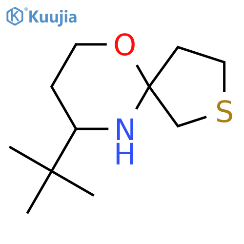 9-tert-butyl-6-oxa-2-thia-10-azaspiro4.5decane structure