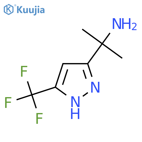 2-3-(trifluoromethyl)-1H-pyrazol-5-ylpropan-2-amine structure
