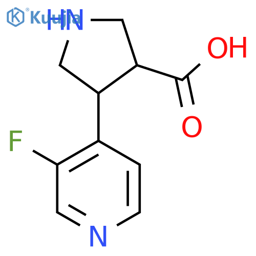 4-(3-fluoropyridin-4-yl)pyrrolidine-3-carboxylic acid structure