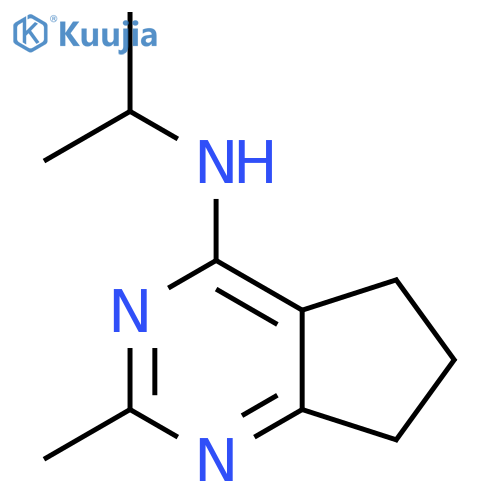2-methyl-N-(propan-2-yl)-5H,6H,7H-cyclopenta[d]pyrimidin-4-amine structure