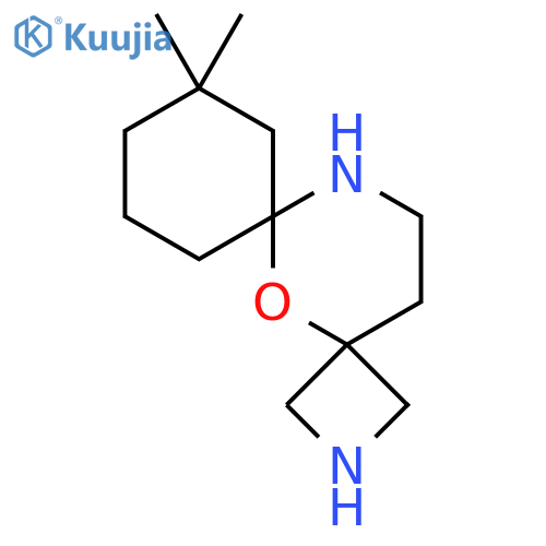 8,8-dimethyl-5-oxa-2,12-diazadispiro3.1.5^{6}.3^{4}tetradecane structure