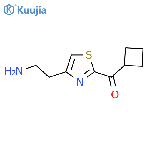 2-(2-cyclobutanecarbonyl-1,3-thiazol-4-yl)ethan-1-amine structure