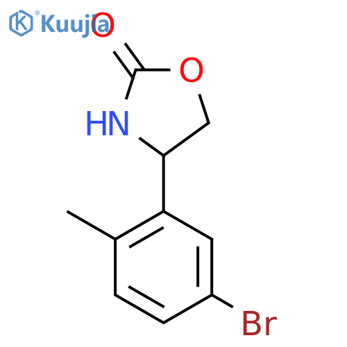 4-(5-bromo-2-methylphenyl)-1,3-oxazolidin-2-one structure