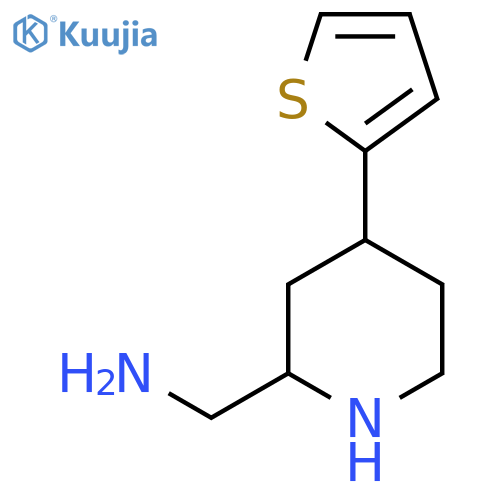 4-(thiophen-2-yl)piperidin-2-ylmethanamine structure