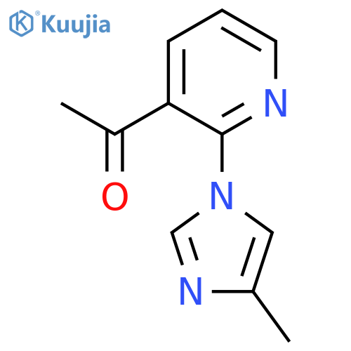 1-2-(4-methyl-1H-imidazol-1-yl)pyridin-3-ylethan-1-one structure