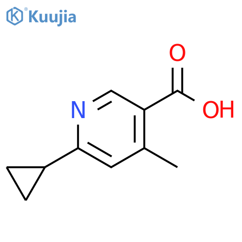 6-cyclopropyl-4-methylpyridine-3-carboxylic acid structure